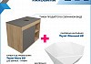 Тумба подвесная с раковиной для ванной 80 см Teymi Nura корпус дуб фасад графит раковина Diamond 48 F15140 № 2