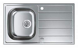 Превью фото Мойка Grohe K200 45-S 86/50 1.0 с корзинчатым вентилем, нержавеющая сталь 31552SD1 № 1