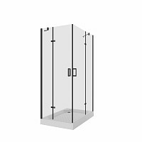 Превью фото Душевое ограждение Niagara NG-6817-08 BLACK 120x80x190 прямоугольник, двери распашные № 1