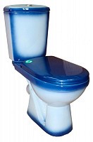 Превью фото Унитаз-компакт Rosa Комфорт синий Вн УнС09 № 1