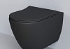 Унитаз подвесной Queen 113T20201R 570x360x400 ЧЁРНЫЙ матовый безободковый с тонкой крышкой № 4