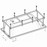 Превью фото Монтажный набор для ванны Roca BeCool 190x90 ZRU9303021 № 1