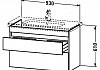 Комплект мебели для ванной Duravit DuraStyle 100 темный каштан 2 ящика  № 4