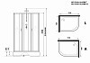 Душевая кабина Niagara Classic 110x80x240 средний поддон, матовое стекло 331844RBKTG № 5