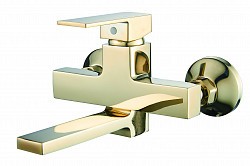 Превью фото Смеситель для ванны Diadonna D84-330106J короткий поворотный излив, картридж 35 мм, золото № 1