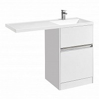 Превью фото Тумба под раковину Акватон Лондри 600 1A235901LH010 белый глянец № 1