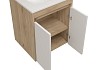 Тумба подвесная с раковиной для ванной 50 см Teymi Netta корпус дуб фасад белый раковина Ritta 50 F15929 № 8