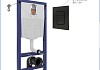 Инсталляция для унитаза подвесного Teymi Rapid SL в комплекте с кнопкой GROHE черная F18275