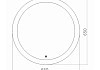 Зеркало AZARIO Перла d650, сенсорный выключатель ФР1534 № 2