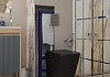 Комплект инсталляция Teymi Rapid SL с кнопкой GROHE оружейная сталь + унитаз Helmi S Black F17541 № 14