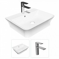 Превью фото Раковина накладная для ванной Teymi Aina 49 в комплекте смеситель хром F07375 № 1
