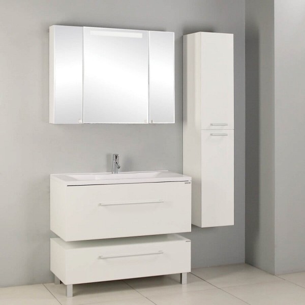 Комплект мебели для ванной Акватон Мадрид 100 белая с ящиком