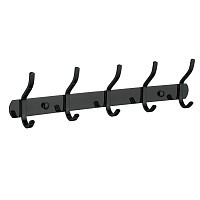 Превью фото Крючок для полотенец Potato Lux Black, 5 крючков, черный P143-5G № 1