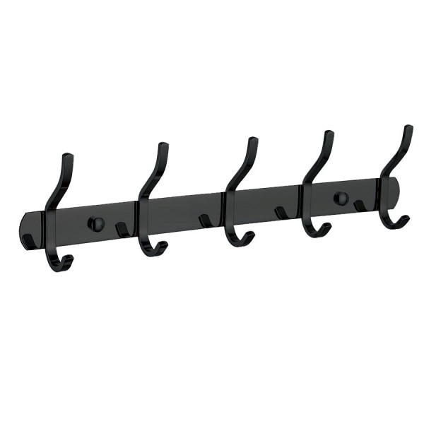 Крючок для полотенец Potato Lux Black, 5 крючков, черный P143-5G