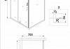 Душевое ограждение Niagara Nova NG-43-11AG-A70G 110x70x190 прямоугольник, дверь распашная NG-43-11AG-A70G № 5