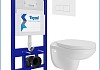 Инсталляция с унитазом комплект 5 в 1 Teymi унитаз подвесной безободковый Hanna кнопка белая F15855 № 2