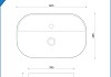 Раковина для ванной мебельная полувстроенная Teymi Solli VP 60 белая T51246 № 10
