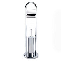 Превью фото Ершик туалетный Potato Hotel напольный с держателем туалетной бумаги, нержавеющая сталь, глянец P324 № 1