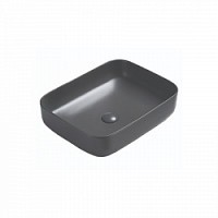 Превью фото Раковина накладная Azario 50х39х13 фаянс, цвет Тёмно-серый AZ78109MDH № 1