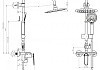 Душевая колонна без смесителя с верхним и ручным душем BelBagno Gello BB-COLD-U-CRM № 3