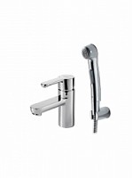 Превью фото Смеситель на раковину Bravat STREAM с гигиеническим душем F13783C-3 № 1