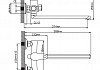 Смеситель для ванны Cronwil CB042-22 c длинным изливом, картридж 35 мм, хром № 2
