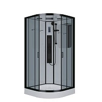 Превью фото Душевая кабина Niagara Premium NG-6902-01G BLACK (1000х1000х2100) низкий поддон тонированное стекло № 1