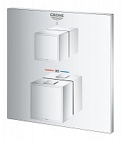 Превью фото Внешняя часть термостатического смесителя для душа Grohe Grohtherm Cube, хром 24153000 № 1