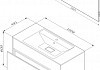 Комплект мебели для ванной Am.Pm Inspire V2.0 100 элегантный серый  № 10