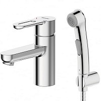 Превью фото Смеситель Bravat Stream-D F137163C-1 для раковины с гигиеническим душем № 1