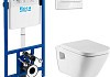 Комплект Инсталляция Roca DUPLO WC с кнопкой хром + Унитаз Roca Gap с микролифтом