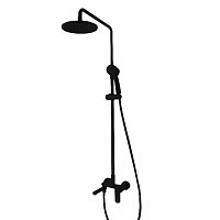 Превью фото Душевая колонна со смесителем для ванны Bravat Opal R, черный F6125183BM-A2-RUS № 1