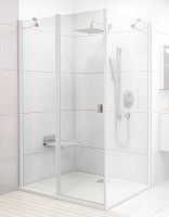 Превью фото Дверь для душевого уголка Ravak CRV2-120 Transparent, профиль белый № 1