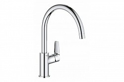 Превью фото Смеситель для кухни Grohe BauEdge с высоким C-образным изливом, хром 31233001 № 1