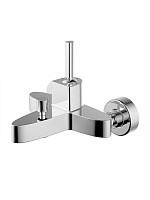 Превью фото Смеситель для ванны с душем Bravat SPRING короткий нос F679113C-01 № 1