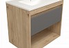Фасад для тумбы в ванную 70 см Teymi Vitra цвет графит волна T60421 T60421