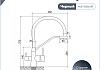 Смеситель для кухни корпус черный матовый излив черный Teymi Solli T10270 № 16