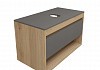Тумба подвесная с раковиной для ванной 85 см Teymi Ritta корпус дуб фасад графит раковина Solli 60 смеситель хром F11887 № 6