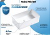 Раковина накладная для ванной Teymi Helmi Mini 38 в комплекте смеситель высокий черный матовый и донный клапан клик-клак без перелива белый F07847 № 3