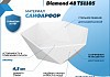 Тумба подвесная с раковиной для ванной 55 см Teymi Ritta корпус дуб фасад белый раковина Diamond 48 F15053 № 12