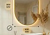 Зеркало настенное с подсветкой в ванную Teymi Vitra Gold 600х900 LED сенсор T20720 T20720 № 3
