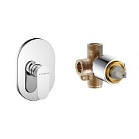 Превью фото Встраиваемый смеситель 1-функц. Bravat Gina F865CP-SET № 1