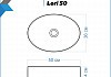 Комплект Teymi: Тумба Ritta 55 дуб эврика/белый матовый + раковина Lori 50 F03286 № 15