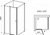 Душевой уголок Ravak CRV2-80+CPS Transparent, профиль белый № 4