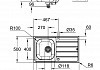 Мойка Grohe K200 45-S 86/50 1.0 с корзинчатым вентилем, нержавеющая сталь 31552SD1 № 11