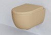 Унитаз подвесной Abner 103T20501R 545x360x330 матовый темно-бежевый безободковый с толстой крышкой № 6