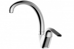 Превью фото Смеситель для кухни Bravat SIMPLE с высоким поворотным изливом F7135193CP-1-RUS № 1