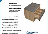 Тумба подвесная с раковиной для ванной 65 см Teymi Ritta корпус дуб фасад графит раковина Solli 51 смеситель хром F09224 № 20