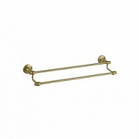 Превью фото Держатель настенный для полотенец Potato двойной 65 см, антикварная бронза P2609 № 1
