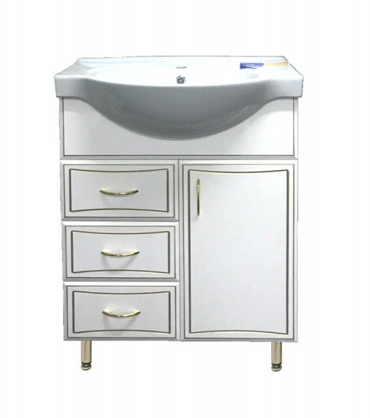 Тумба с раковиной Loranto CORALL GOLD 70/3 (700x850x320) Erica 70